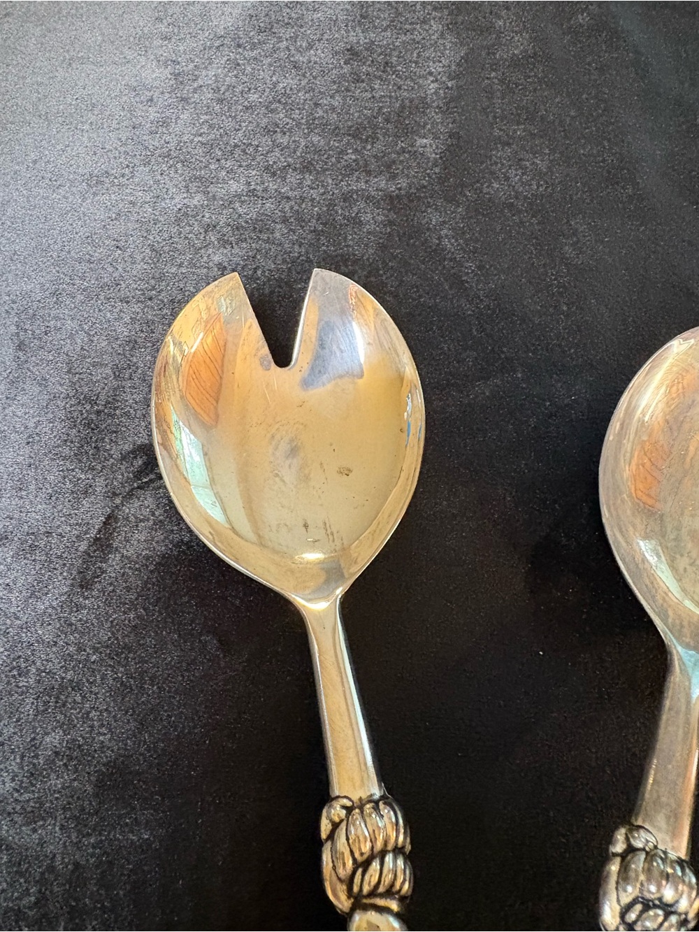 Vintage Silea Silver Plated Salad Serving Set - Picture 9 of 11